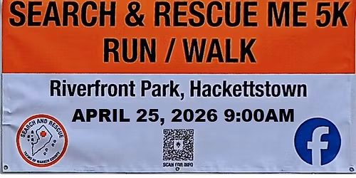 Search and Rescue Me 5K 2026 to benefit SEARCH AND RESCUE TEAMS OF WARREN COUNTY NJ
