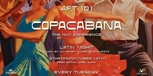 Copacabana  Tuesdays 'The NYC Experience' at APT101