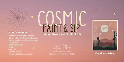 Cosmic Paint + Sip: Desert Moon Rising