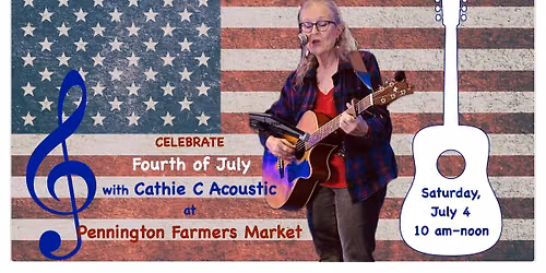 Cathie C at Pennington Farmers Market on the 4th of July