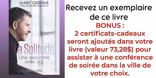 La Solitude - Recevez ce livre par la poste + 2 billets gratuits
