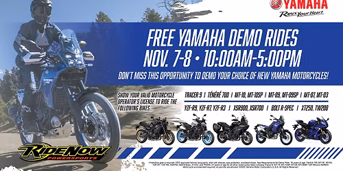Free Yamaha Demo Rides