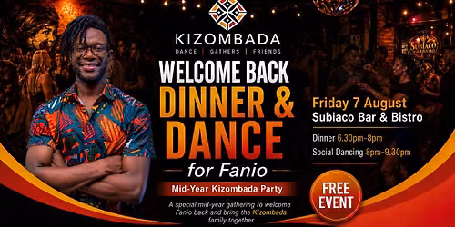 Welcome Back Dinner & Dance for Fanio & Mid-Year Kizombada Party