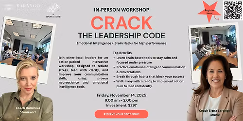 IN-PERSON WORKSHOP: Crack the Leadership Code
