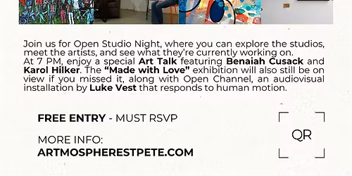 Open Studios Night + Art Talk at Artmosphere
