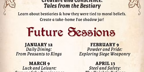 Gryphons Nest - Hands on History Monthly Seminars