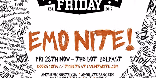Emo Nite! at The Bot Belfast 28\/11\/25