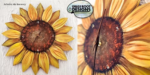 Sunflower Clock Paint + Sip | Schnitz Ale Brewery