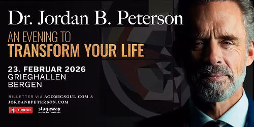 Dr. Jordan B. Peterson \u2013 An Evening to Transform Your Life \/\/ Grieghallen