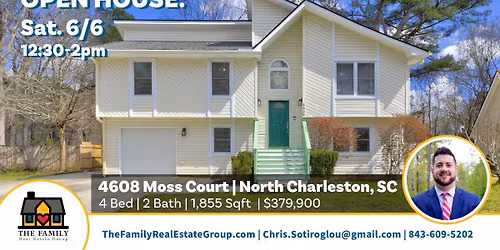 Open House \u2014 4608 Moss Court | 4 Bed, 2 Bath | North Charleston