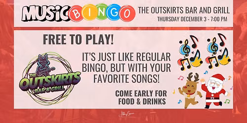 Music Bingo at The Outskirts Bar & Grill