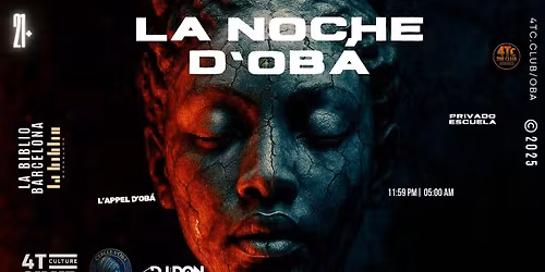 [Free Tickets] La Noche d'Ob\u00e1, en La Biblio Barcelona (Afro-House)