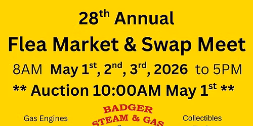 BS&GEC Spring Swap \/ Flea Market & Friday Auction