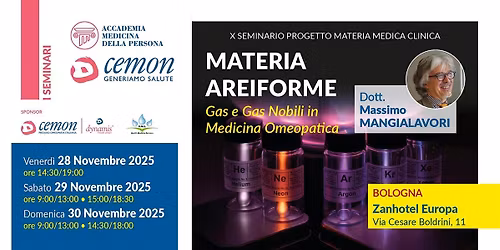 BOLOGNA-X SEM. PROGETTO  M.MEDICA - MATERIA AREIFORME - DR. M.MANGIALAVORI