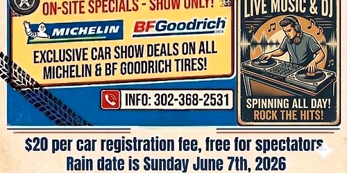 DELAWARE TIRE CENTERS ANNUAL CAR SHOW