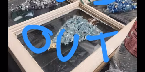 $85 SOLD OUT  Large antique window crushed glass workshop