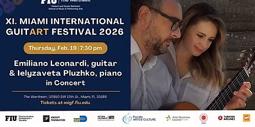 MIGF 2026 GuitART Festival: Leonardi-Pluzhko Guitar & Piano Duo