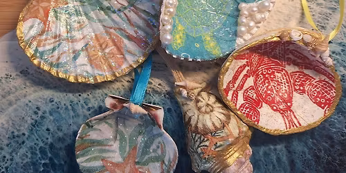 Napkin Art Shell Ornaments