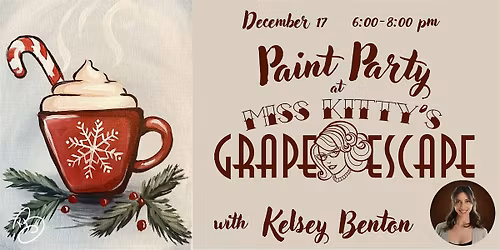 Peppermint Cocoa Paint Party at The Grape Escape