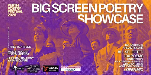 Big Screen Poetry Showcase | Perth Poetry Festival 2026