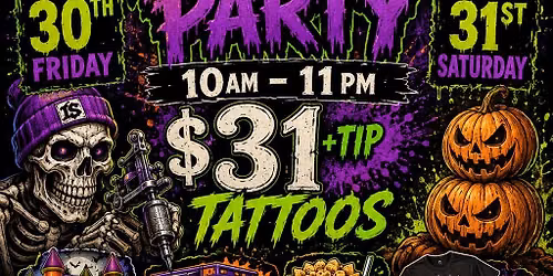 HALLOWEEN TATTOO FLASH PARTY