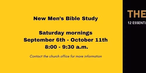 \ud83d\udcaa\ud83d\udcd6 Men\u2019s Bible Study \u2013 Saturday Mornings \ud83d\udcd6\ud83d\udcaa