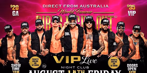 Aug 14th: Hillsboro, OR - GIRLS NIGHT OUT THE SHOW\u00ae: AUSTRALIAN TAKEOVER at VIP LIVE