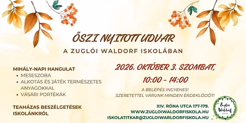 \u0150szi Nyitott Udvar a Zugl\u00f3i Waldorf Iskol\u00e1ban