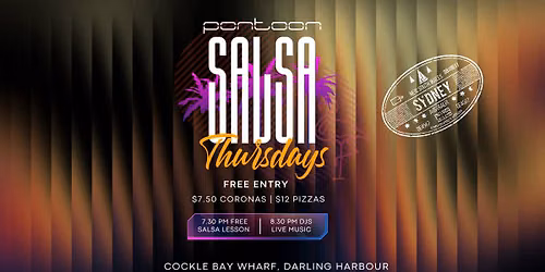 \ud83c\udfb6 Pontoon Salsa Thursdays | Free Entry | Darling Harbour \ud83c\udf0a\ud83d\udc83