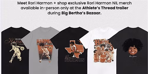 Athlete's Thread Meet & Greet with Rori Harmon at Big Berthas Bazaar