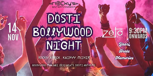 DOSTi Bollywood Night @ ZetaBar, Hilton Sydney