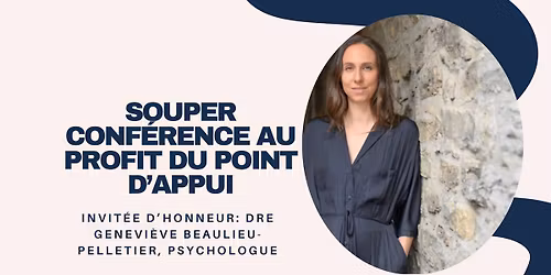 Souper conf\u00e9rence au profit du Point d'appui