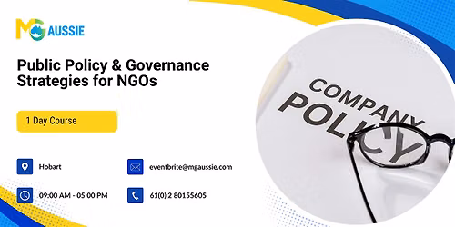 Public Policy & Governance Strategies for NGOs - 1 Day Session in Hobart