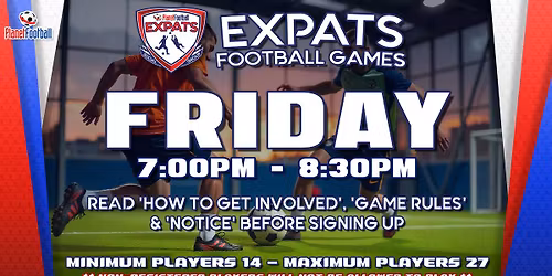 FRIDAY - Expats 7-A-Side Football