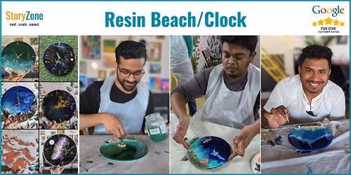 Resin Beach\/Clock