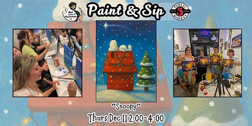 Paint & Sip at 5th St Alley \u201cSnoopy\u201d