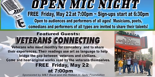 Open Mic Night \u2013 Veterans Connecting Meetup