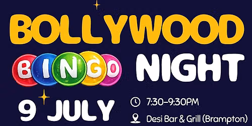 Bollywood Bingo Night @ Desi Bar & Grill (Brampton)