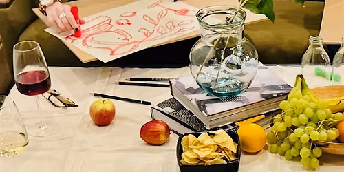 Still Life Drawing 06 - Mustard Cowork x Agapanthus