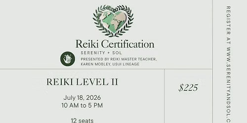 Reiki II Certification