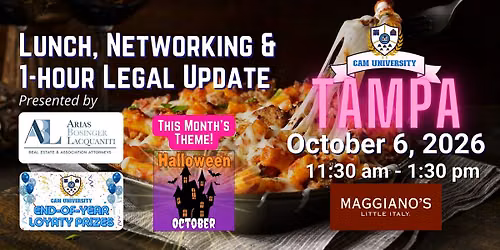CAM U TAMPA Complimentary Lunch and Legal Update at Maggiano's
