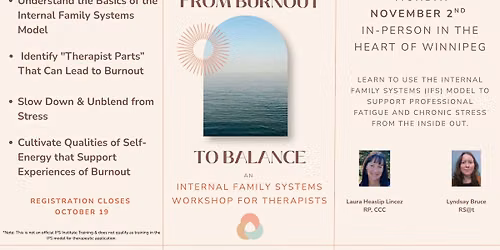 From Burnout to Balance; An Internal Family Systems Workshop for Therapists