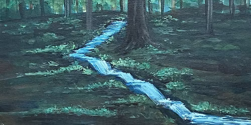 "Forest Stream" paint and sip