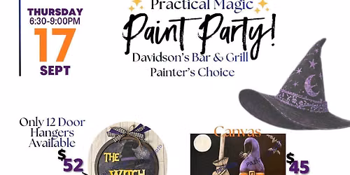 Practical Magic Painter's Choice - Paint and Sip Paint Party