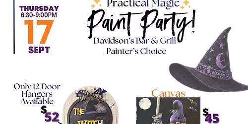 Practical Magic Painter's Choice - Paint and Sip Paint Party