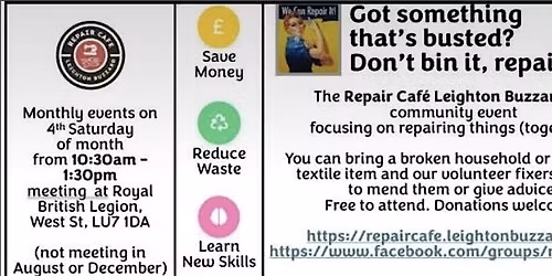 Repair Cafe Leighton Buzzard - monthly events