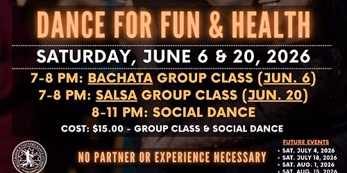 Dance for Fun & Health (June 6 & 20, 2026)