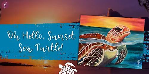 Oh Hello, Sunset Sea Turtle!