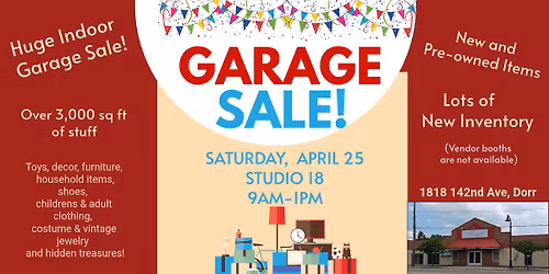 INDOOR Garage Sale April 25