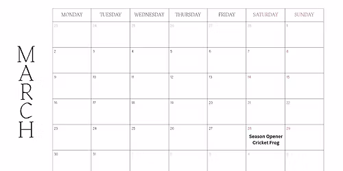 Frog Cycling Season Opener